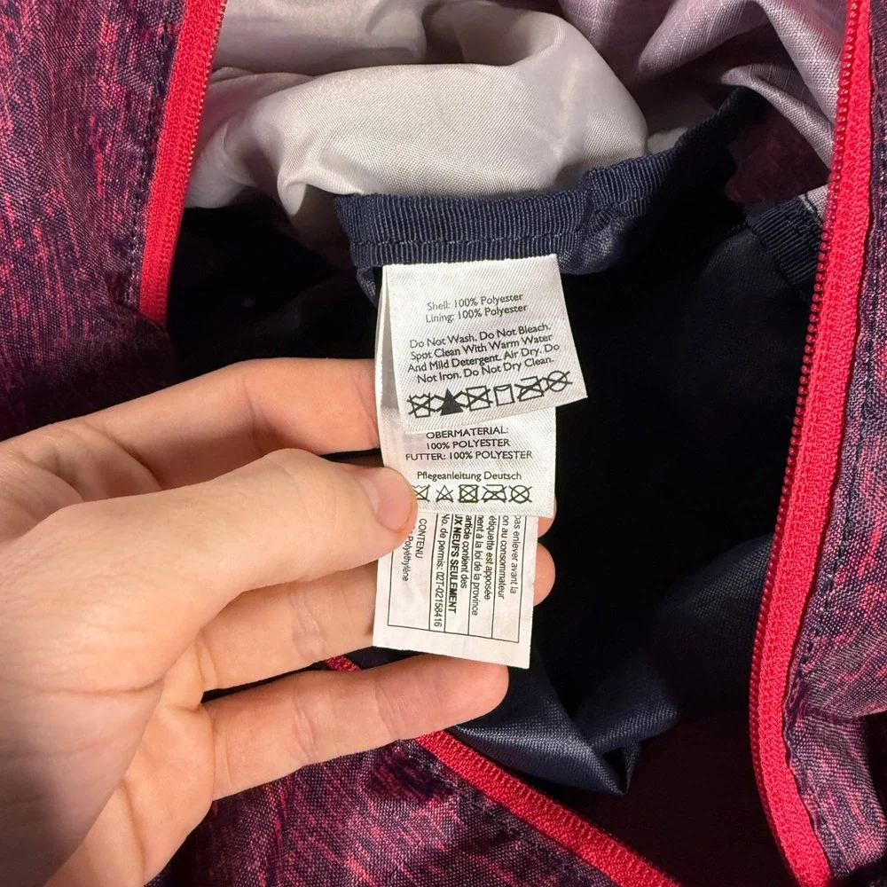 Eddie Bauer Duffel Bag Unisex 40L Red Navy Stowaway Packable Travel‎ Gym